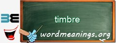 WordMeaning blackboard for timbre